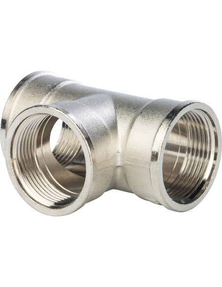 Тройник никелированный STOUT 1 1/4" ВР