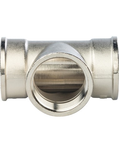 Тройник никелированный STOUT 1 1/4" ВР