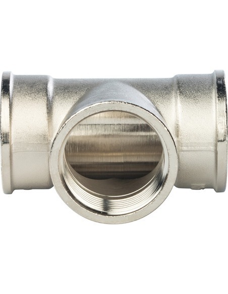 Тройник никелированный STOUT 1 1/4" ВР