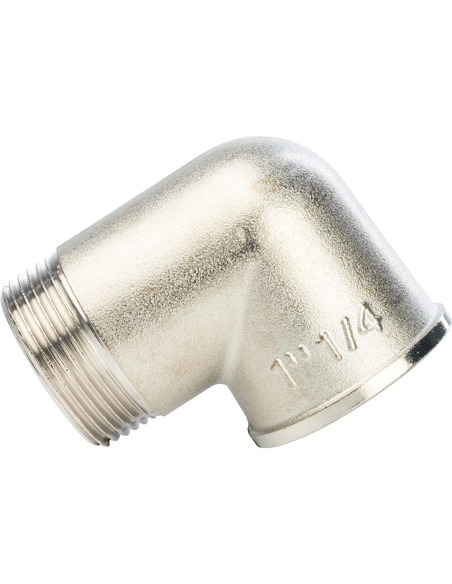 Угольник никелированный STOUT 1 1/4" ВР-НР