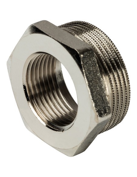 Футорка никелированная STOUT 1 1/2"х1" НР-ВР