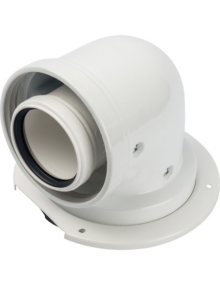 Адаптер котла STOUT Ø60/100 - 90° подключение через фланец конденсац.