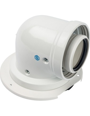 Адаптер котла STOUT Ø60/100 - 90° подключение через фланец конденсац.