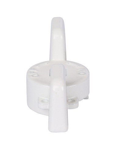 Ручка-бабочка STOUT для шарового крана 1" - 1 1/4" (белая)