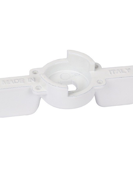 Ручка-бабочка STOUT для шарового крана 1" - 1 1/4" (белая)