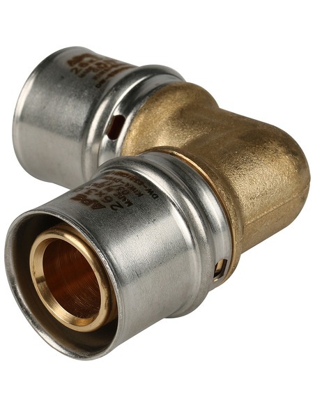 Угольник STOUT 26х90° для металлопластиковых труб пресс