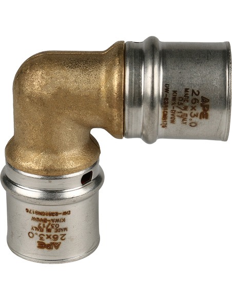 Угольник STOUT 26х90° для металлопластиковых труб пресс