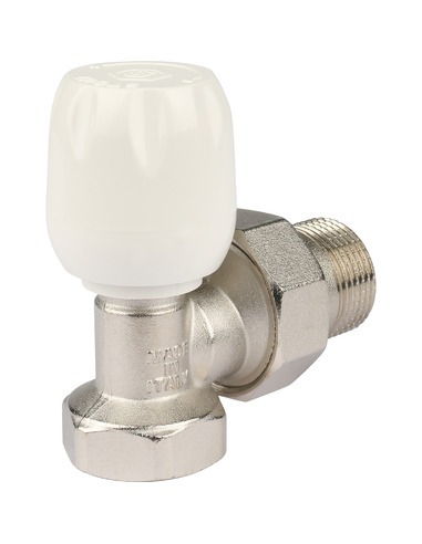 Клапан ручной терморегулирующий STOUT 3/4" угловой с неподъемным шпинделем