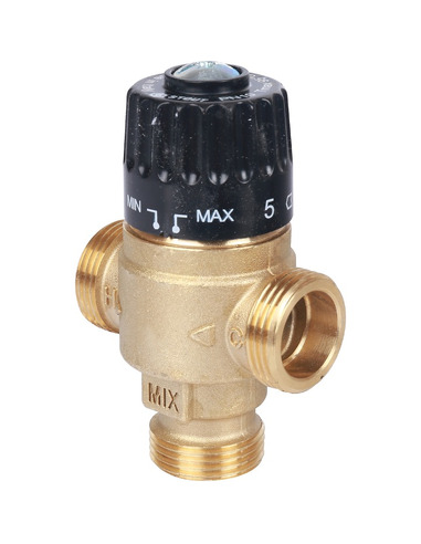 Термостатический смесительный клапан STOUT 30-65°C, 3/4" НР, Kvs 2,3