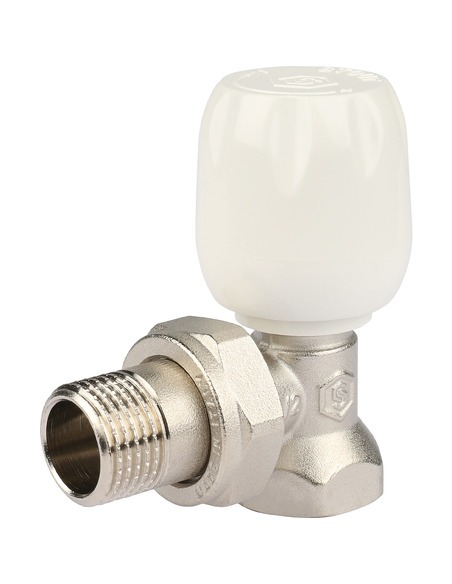 Клапан ручной терморегулирующий STOUT 1/2" угловой с неподъемным шпинделем