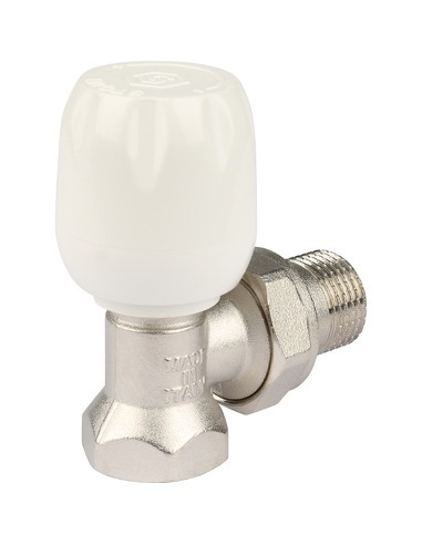 Клапан ручной терморегулирующий STOUT 1/2" угловой с неподъемным шпинделем
