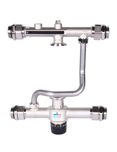 Насосно-смесительный узел STOUT термостат. клапан 30-60°C, без насоса