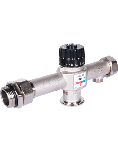 Насосно-смесительный узел STOUT термостат. клапан 30-60°C, без насоса