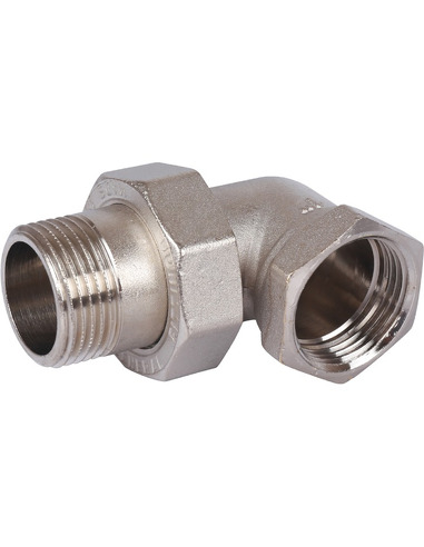 Разъемное соединение "американка" никелированное STOUT 1" ВР-НР угловое (o-ring)