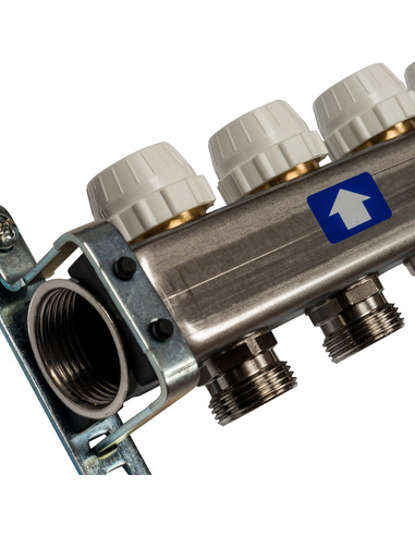 Коллектор STOUT из нержавеющей стали с расходомерами 12 вых.