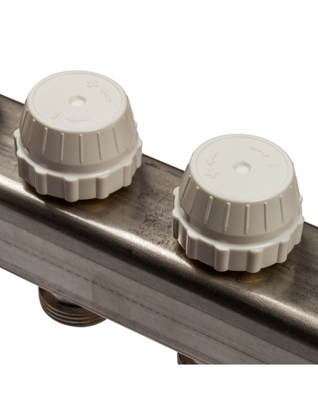 Коллектор STOUT из нержавеющей стали с расходомерами 12 вых.