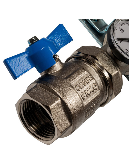 Коллектор STOUT из нержавеющей стали в сборе без расходомеров 9 вых.