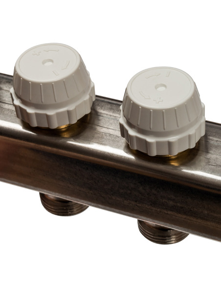 Коллектор STOUT из нержавеющей стали в сборе без расходомеров 9 вых.