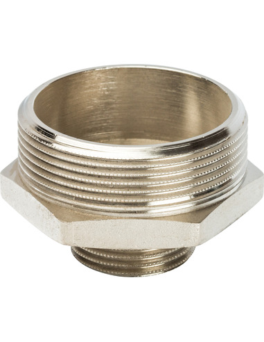 Ниппель переходной никелированный STOUT 2"х1" НР