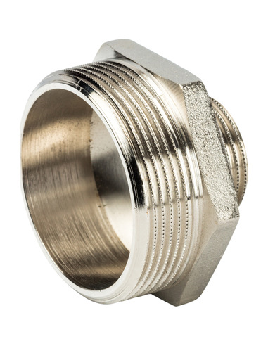 Ниппель переходной никелированный STOUT 2"х1" НР