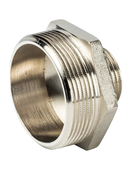 Ниппель переходной никелированный STOUT 2"х1" НР