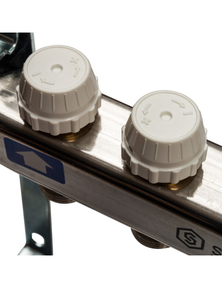 Коллектор STOUT из нержавеющей стали в сборе без расходомеров 3 вых.