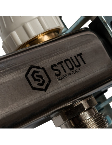Коллектор STOUT из нержавеющей стали в сборе без расходомеров 3 вых.