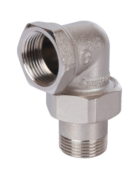 Разъемное соединение "американка" никелированное STOUT 3/4" ВР-НР угловое (o-ring)