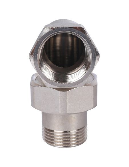 Разъемное соединение "американка" никелированное STOUT 3/4" ВР-НР угловое (o-ring)