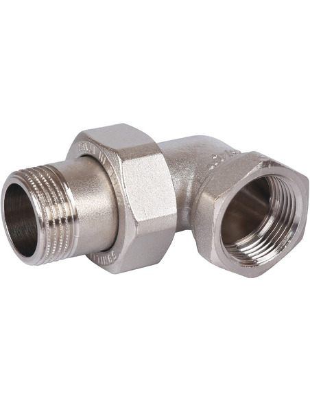 Разъемное соединение "американка" никелированное STOUT 3/4" ВР-НР угловое (o-ring)