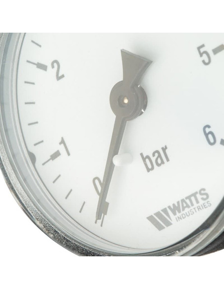 Манометр Watts F+R100 MAL 50 мм, 1/4", 0-6 бар, аксиальный