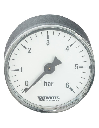 Манометр Watts F+R100 MAL 50 мм, 1/4", 0-6 бар, аксиальный