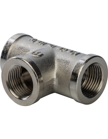 Тройник никелированный STOUT 1/4" ВР Тройник никелированный STOUT 1/4" ВР