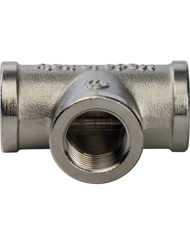Тройник никелированный STOUT 1/4" ВР