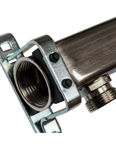 Коллектор STOUT из нержавеющей стали для радиаторной разводки 4 вых. с воздухоотводчиком