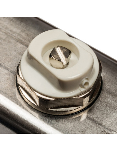 Коллектор STOUT из нержавеющей стали для радиаторной разводки 4 вых. с воздухоотводчиком