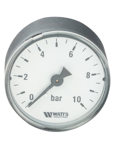 Манометр Watts F+R100 MAL 50 мм, 1/4", 0-10 бар, аксиальный