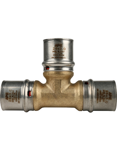 Тройник STOUT 26x26x26 для металлопластиковых труб пресс