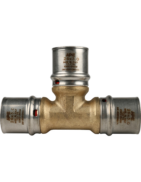 Тройник STOUT 26x26x26 для металлопластиковых труб пресс