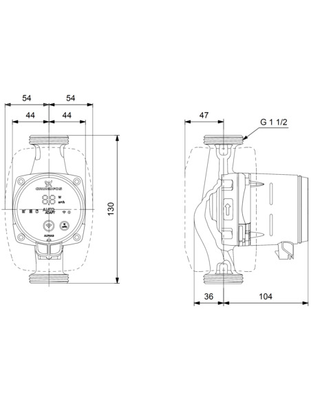Насос циркуляционный Grundfos ALPHA3 25-60 130