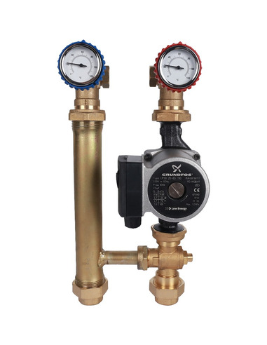 Насосная группа STOUT для твердотопливных котлов 1" с насосом