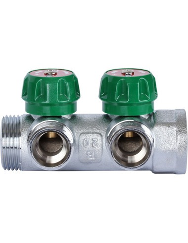 Коллектор регулирующий STOUT 1", 2 вых. 3/4" ЕК