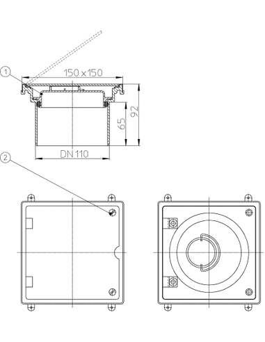 Лючок-прочистка (ревизия-прочистка) HL98