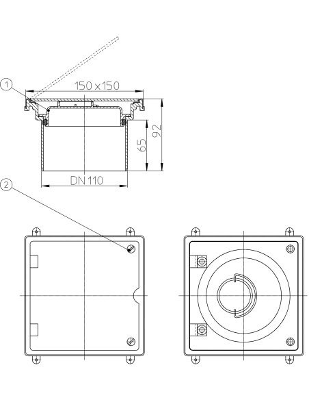 Лючок-прочистка (ревизия-прочистка) HL98 Лючок-прочистка (ревизия-прочистка) HL98