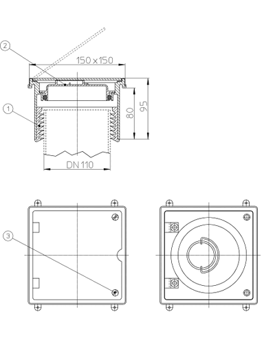 Лючок-прочистка (ревизия-прочистка) HL98SML