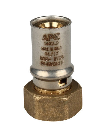 Переходник STOUT 16x1/2" ВР с накидной гайкой для металлопластиковых труб пресс