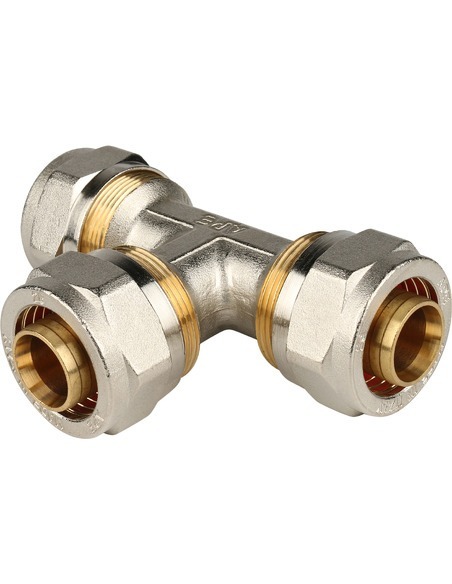 Тройник STOUT 26x26x26 для металлопластиковых труб обжим