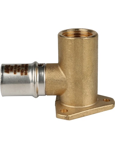 Угольник с креплением STOUT 20x1/2" ВР удлинённый для металлопластиковых труб пресс