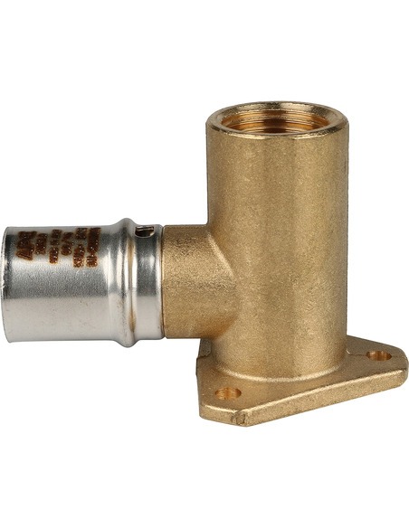 Угольник с креплением STOUT 20x1/2" ВР удлинённый для металлопластиковых труб пресс