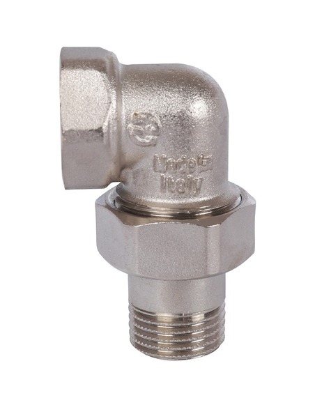 Разъемное соединение "американка" никелированное STOUT 1/2" ВР-НР угловое (o-ring)